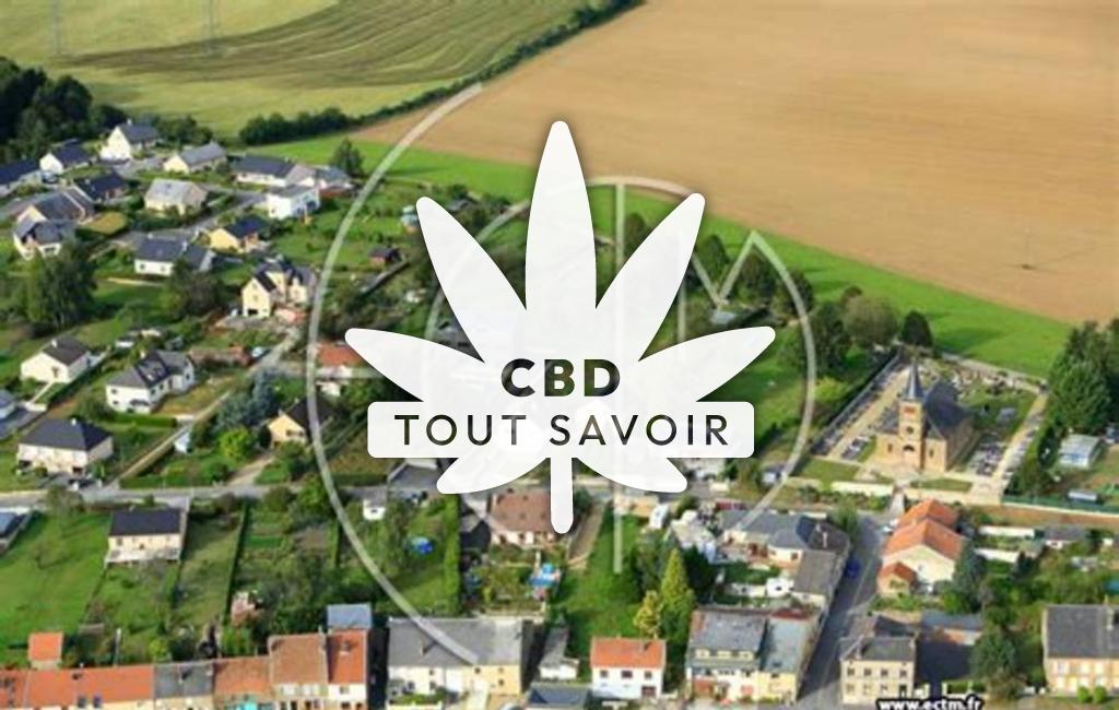 Village à Lumes avec feuille Cannabis CBD