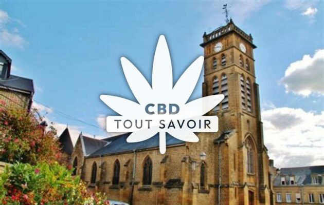 Village à Vivier-au-Court avec feuille Cannabis CBD