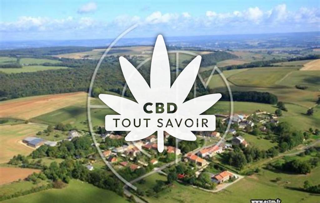 Village à Bulson avec feuille Cannabis CBD