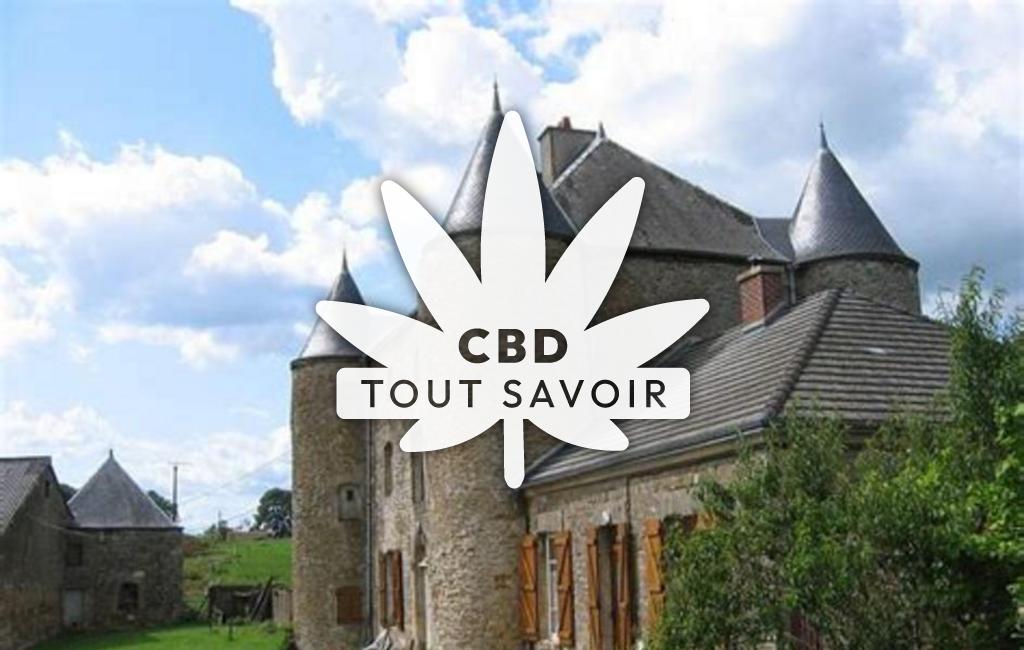 Village à Maisoncelle-Et-Villers avec feuille Cannabis CBD