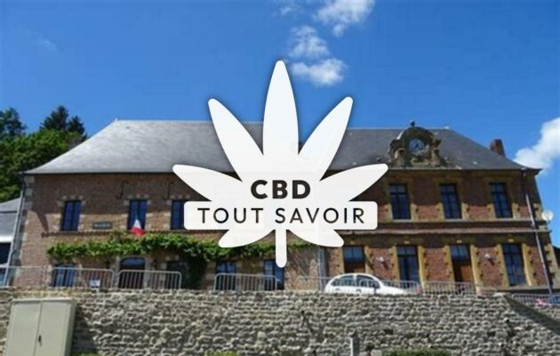 Village à Lalobbe avec feuille Cannabis CBD