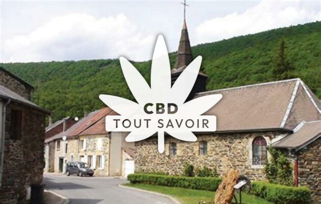 Village à Anchamps avec feuille Cannabis CBD