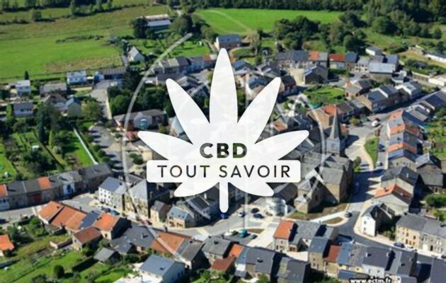 Village à Les-Mazures avec feuille Cannabis CBD