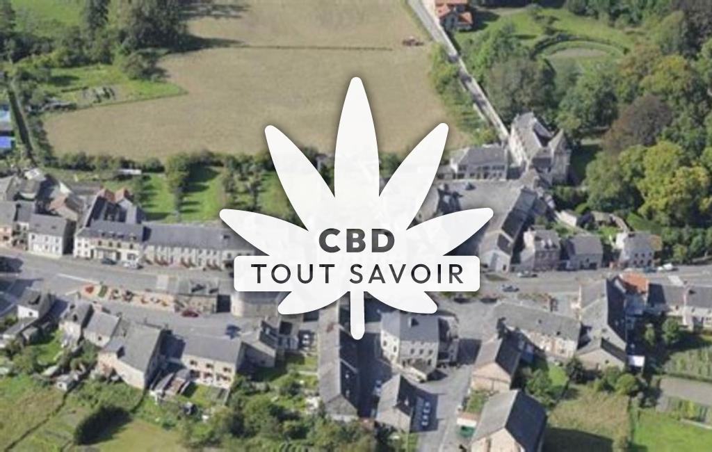 Village à Fromelennes avec feuille Cannabis CBD