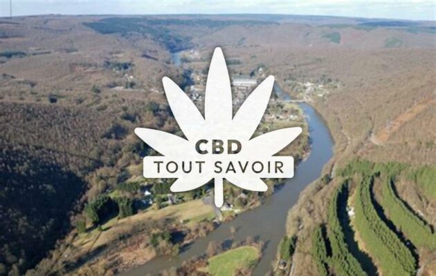 Village à Thilay avec feuille Cannabis CBD