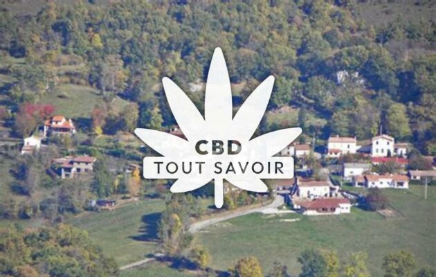 Village à Arabaux avec feuille Cannabis CBD