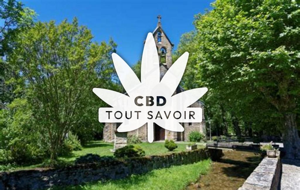 Village à Celles avec feuille Cannabis CBD