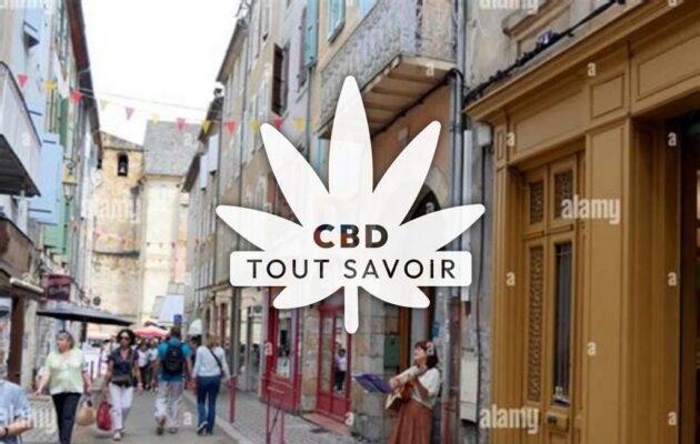 Village à Foix avec feuille Cannabis CBD