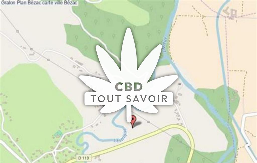 Village à Bezac avec feuille Cannabis CBD