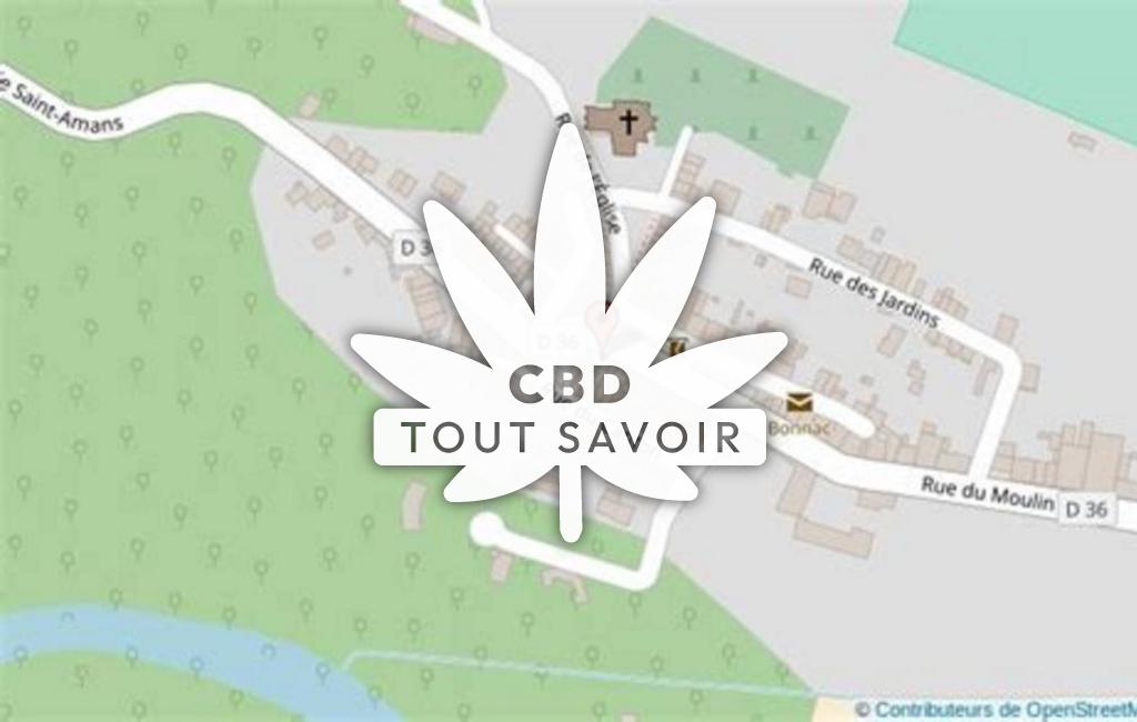 Village à Bonnac avec feuille Cannabis CBD