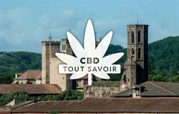 Village à Madiere avec feuille Cannabis CBD