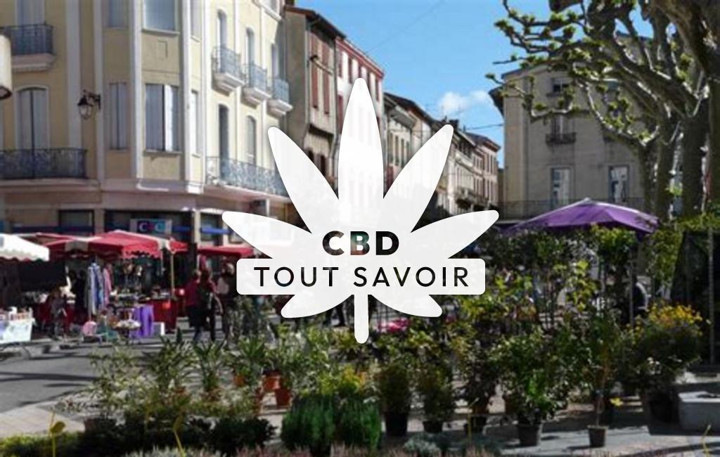 Village à Pamiers avec feuille Cannabis CBD