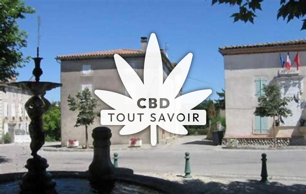 Village à Saint-Amadou avec feuille Cannabis CBD