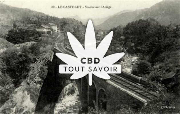 Village à Perles-Et-CaSaintelet avec feuille Cannabis CBD