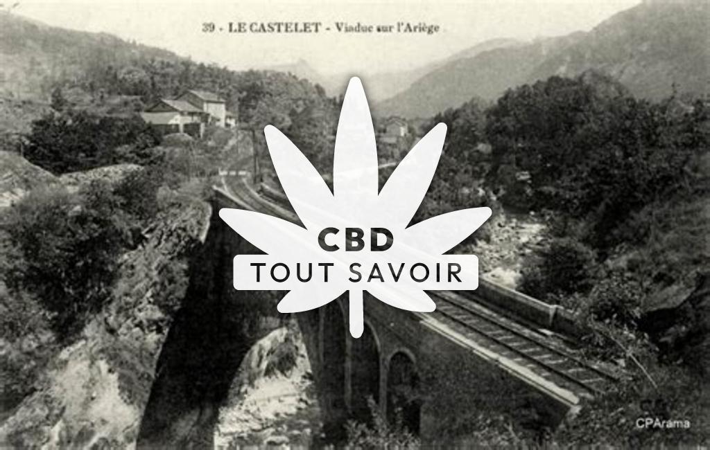 Village à Perles-Et-CaSaintelet avec feuille Cannabis CBD