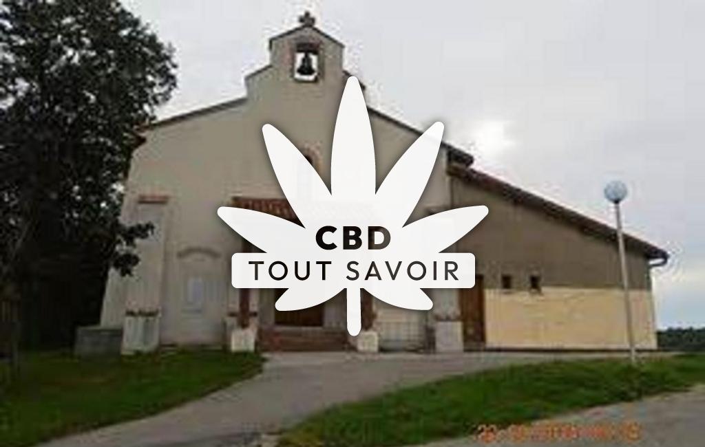 Village à Artix avec feuille Cannabis CBD