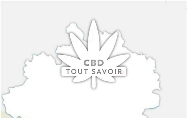 Village à Malleon avec feuille Cannabis CBD