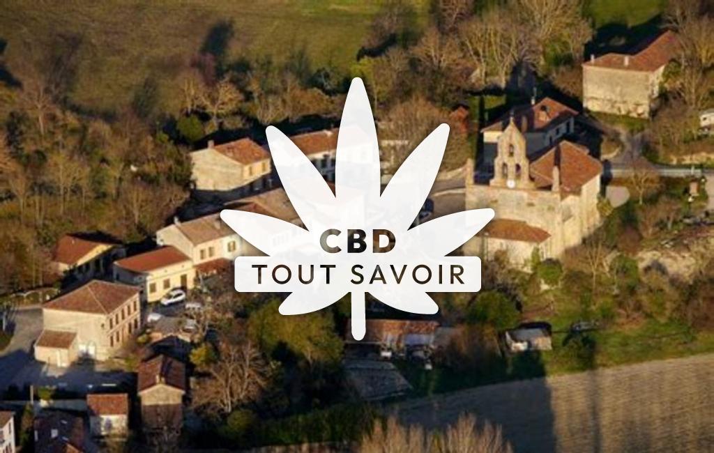 Village à Sainte-Suzanne avec feuille Cannabis CBD