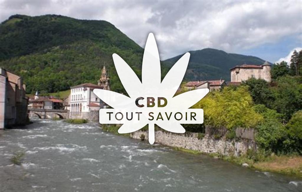 Village à Seix avec feuille Cannabis CBD