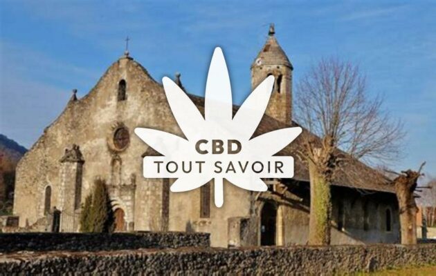 Village à Mauvezin-de-Prat avec feuille Cannabis CBD