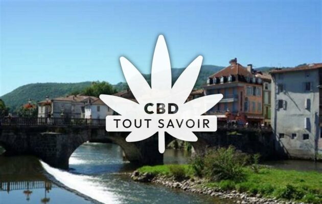 Village à Saint-Girons avec feuille Cannabis CBD