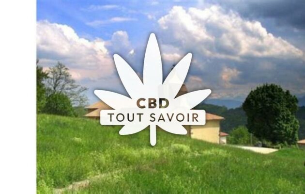 Village à Bagert avec feuille Cannabis CBD