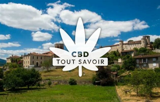 Village à Bedeille avec feuille Cannabis CBD