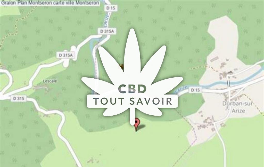 Village à Montseron avec feuille Cannabis CBD