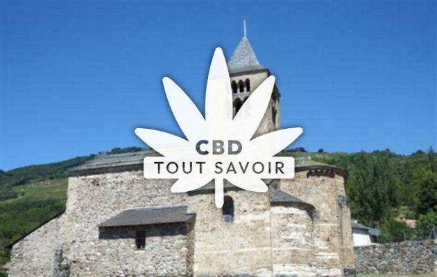 Village à Axiat avec feuille Cannabis CBD