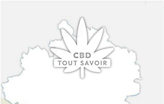 Village à Caychax avec feuille Cannabis CBD