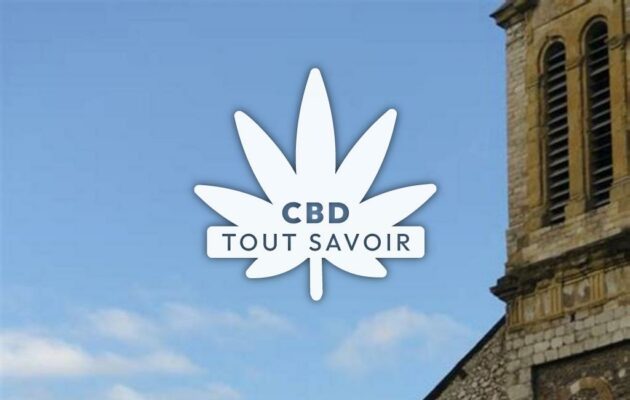 Village à Senconac avec feuille Cannabis CBD