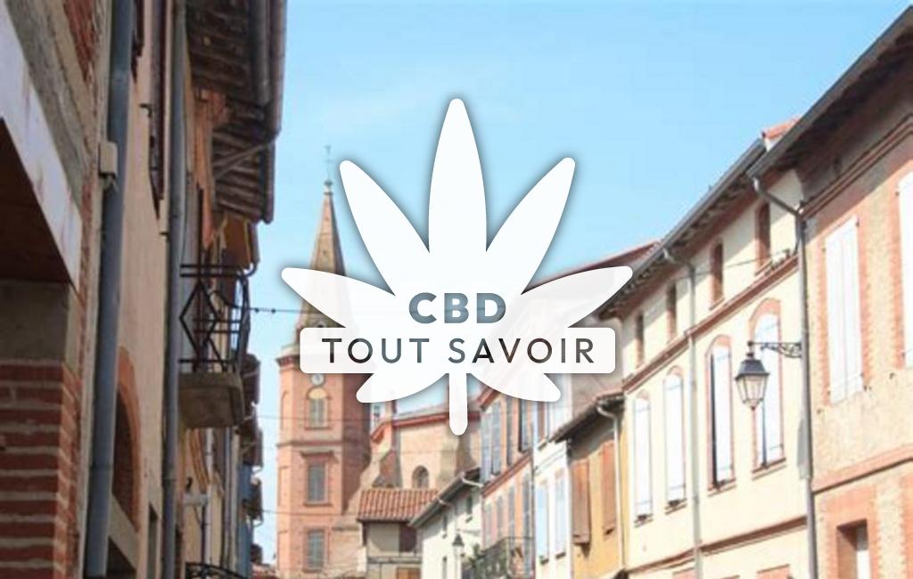 Village à Mazeres avec feuille Cannabis CBD