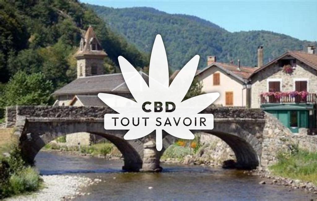 Village à Camarade avec feuille Cannabis CBD