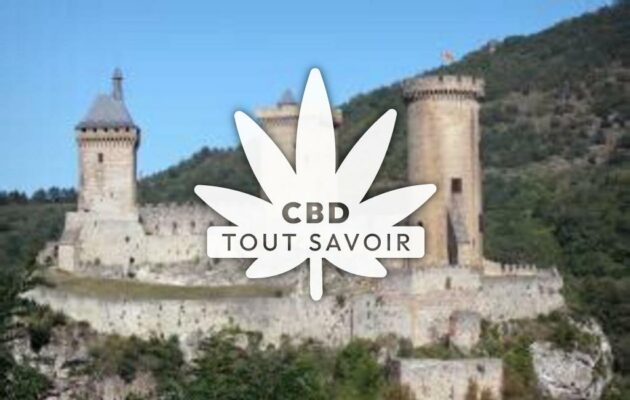 Village à Lesparrou avec feuille Cannabis CBD