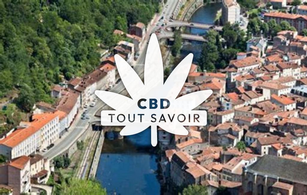 Village à Lieurac avec feuille Cannabis CBD