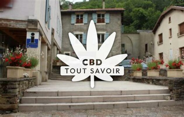 Village à Montferrier avec feuille Cannabis CBD