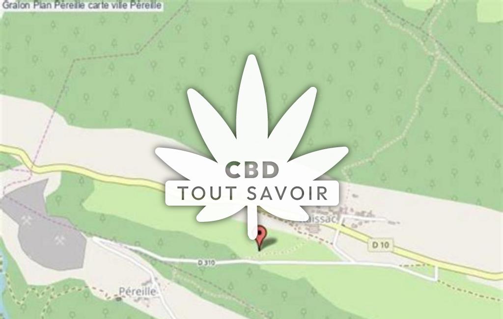 Village à Pereille avec feuille Cannabis CBD