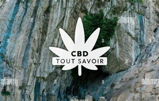 Village à Bouan avec feuille Cannabis CBD