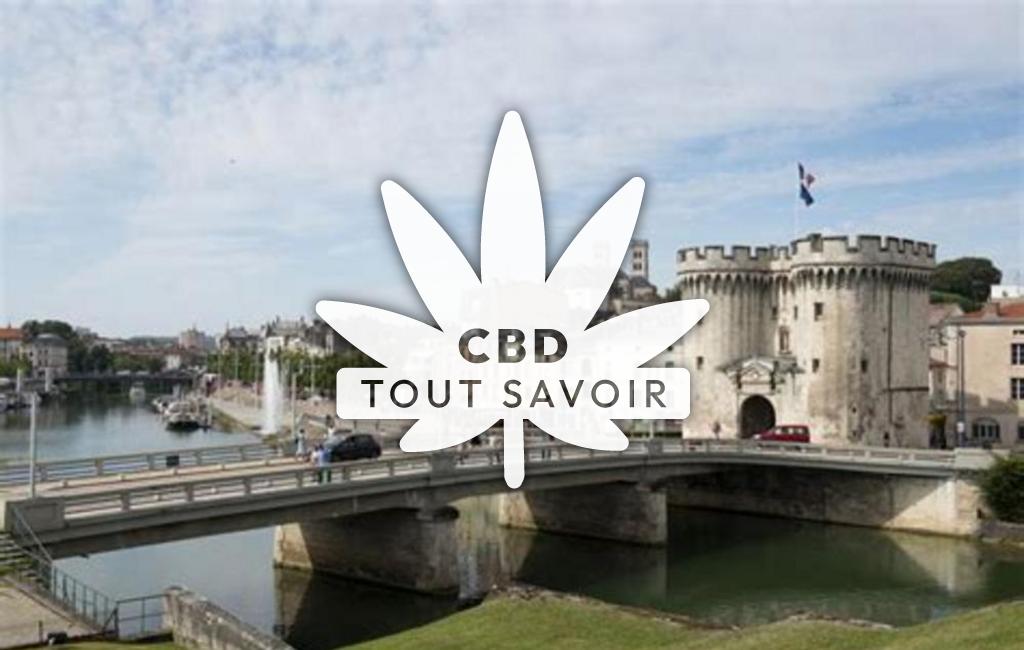 Village à Chateau-Verdun avec feuille Cannabis CBD