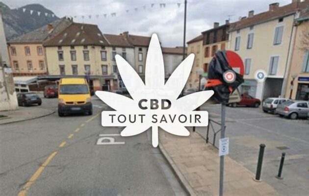 Village à Urs avec feuille Cannabis CBD