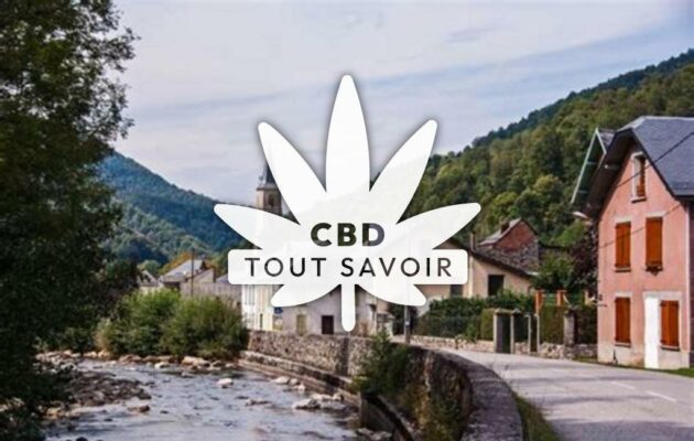 Village à Biert avec feuille Cannabis CBD