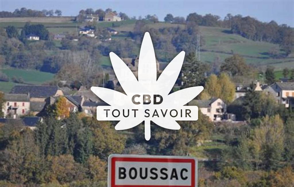 Village à Boussenac avec feuille Cannabis CBD