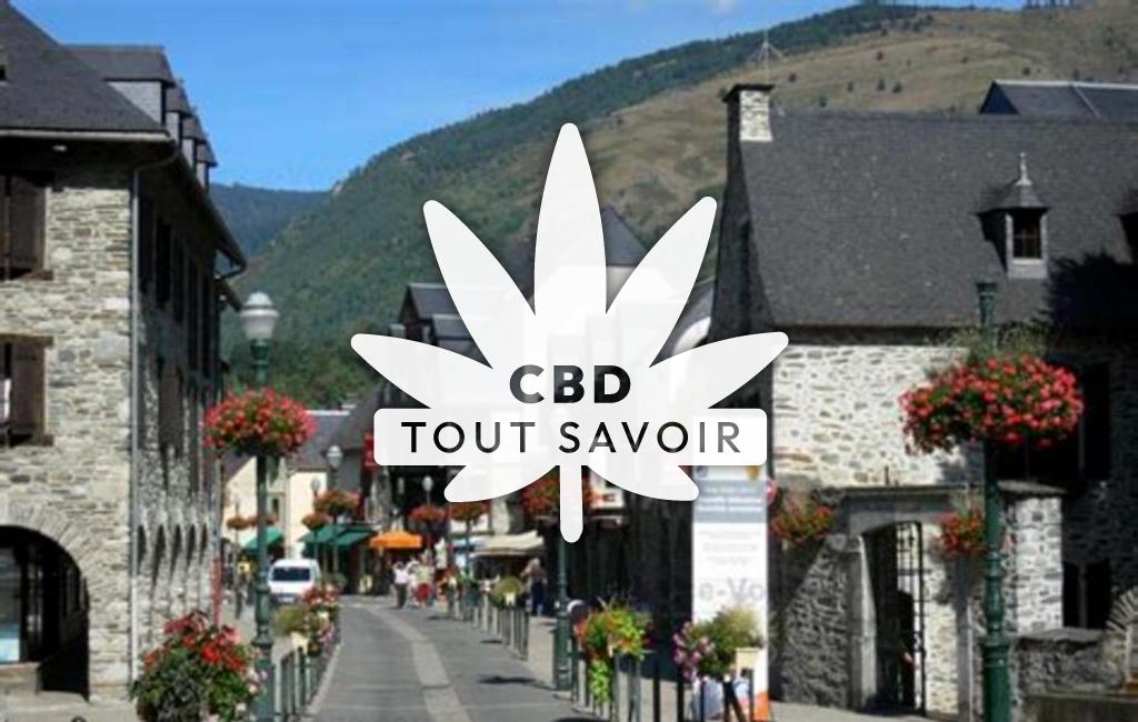 Village à Soulan avec feuille Cannabis CBD