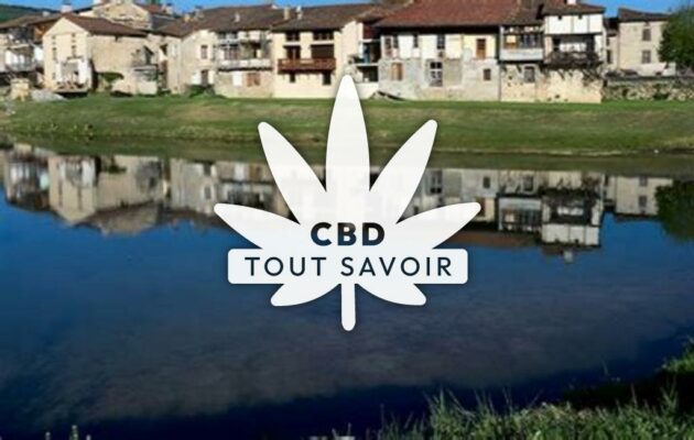 Village à Campagne-sur-Arize avec feuille Cannabis CBD