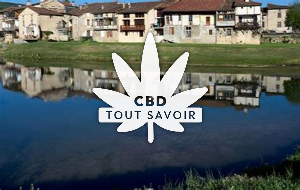 Village à Campagne-sur-Arize avec feuille Cannabis CBD