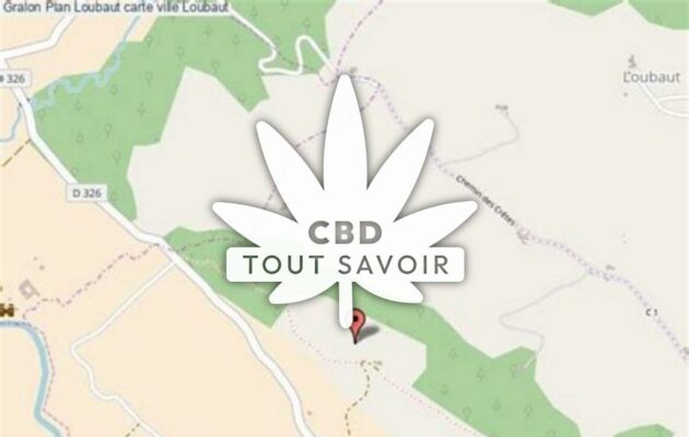 Village à Loubaut avec feuille Cannabis CBD