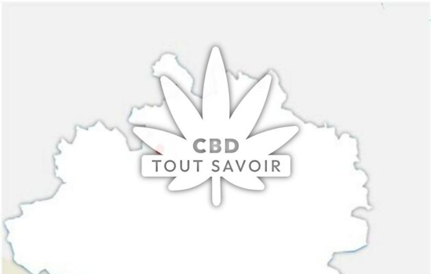 Village à Montfa avec feuille Cannabis CBD