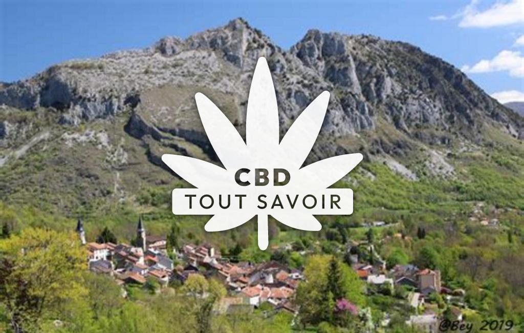 Village à Rabat-les-Trois-Seigneurs avec feuille Cannabis CBD