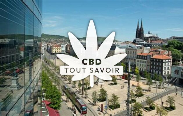 Village à Clermont avec feuille Cannabis CBD