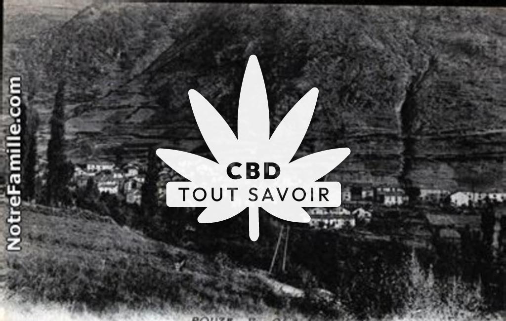 Village à Rouze avec feuille Cannabis CBD